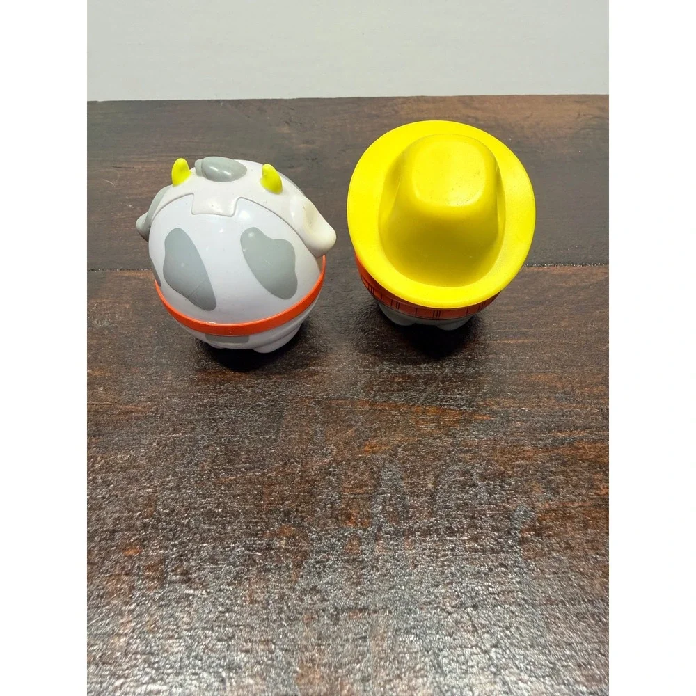 Fisher-Price Little Tikes Toddle People Farm Cow and Farmer Cowboy Wobble